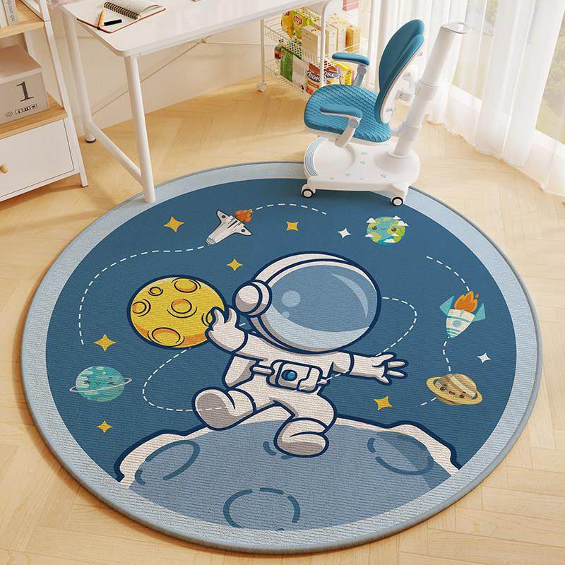 圆形卡通儿童房地垫阅读区书桌学习桌椅子垫转椅电脑椅地垫可机洗,居家布艺,地毯,淘宝优惠券,粉丝福利购,淘宝优惠卷