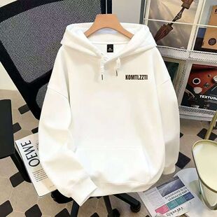 oversize美式高街超酷男生学生宽松慵懒风秋冬加绒连帽外套外穿