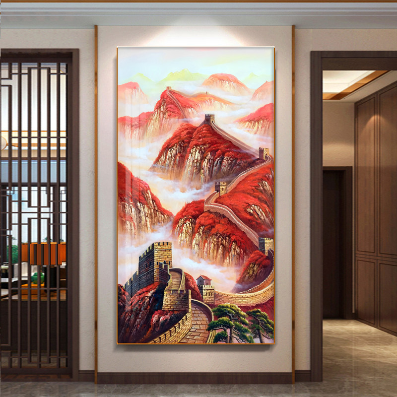 富瑞装饰画玄关中式万里雄风长城