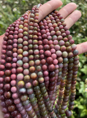 盐源玛瑙项链西瓜粉紫蓝色工厂价