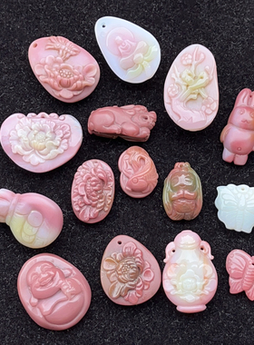 天然盐源玛瑙吊坠女精品小雕刻件