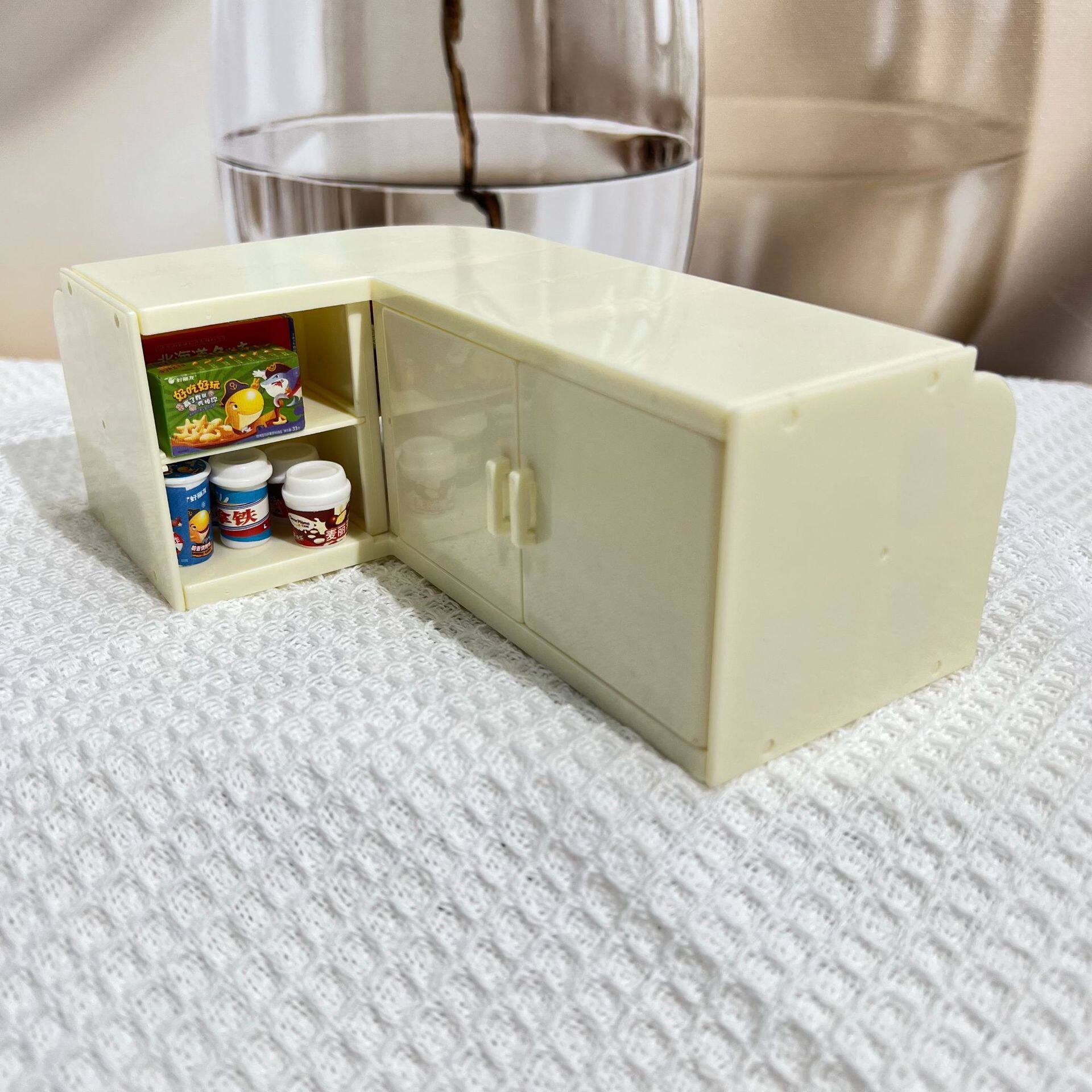 微缩超市收银台迷你仿真过家家玩具小货架零食饮料啤酒展示架迷你