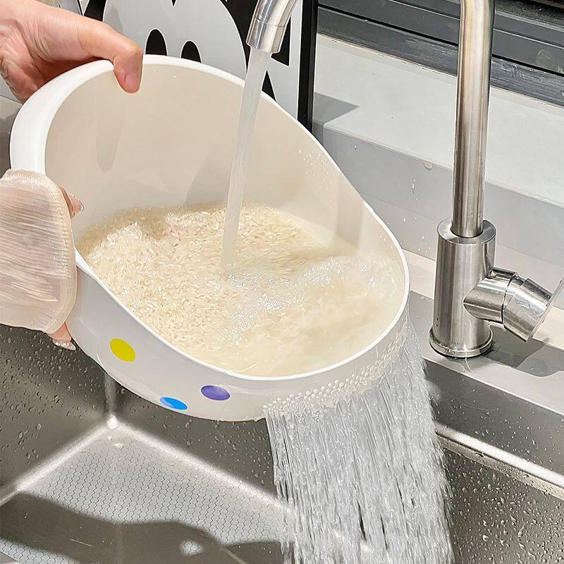 多功能沥水盆简约洗菜盆子家用厨房干湿分离便携清洗淘米置物盆