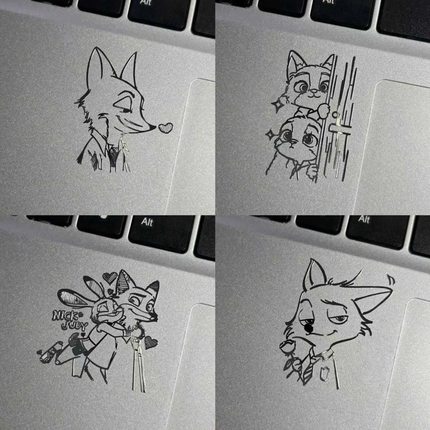 疯狂的朱迪尼克3d立体金属贴高颜值手机笔记本电脑装饰贴纸动物城