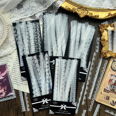 簇锦团花PET蕾丝复古花边贴纸