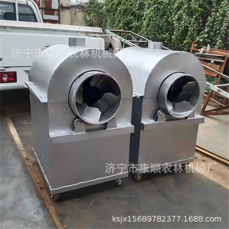 康顺葵花籽滚筒炒货机价格 煤炭型30斤小型炒货机 大豆花生炒干机
