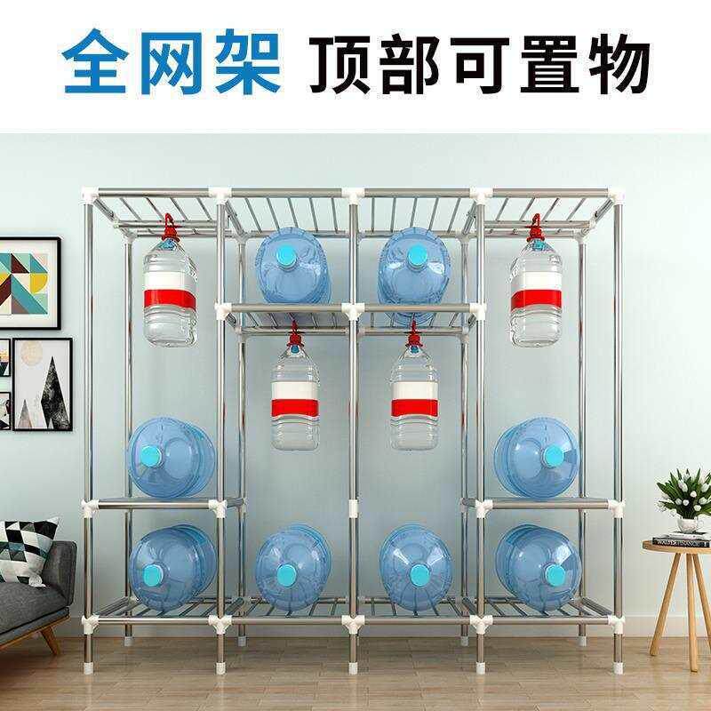 卧室家用铁简艺易宿柜舍收纳租房不衣锈钢结见描述实耐用金属衣橱