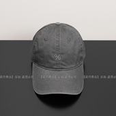 灰色大头围棒球帽女休闲百搭显脸小刺绣鸭舌帽子男 韩版 梁月商店