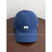 梁月商店 清新蓝色纯棉遮阳棒球帽女户外运动逛街简约鸭舌帽子男