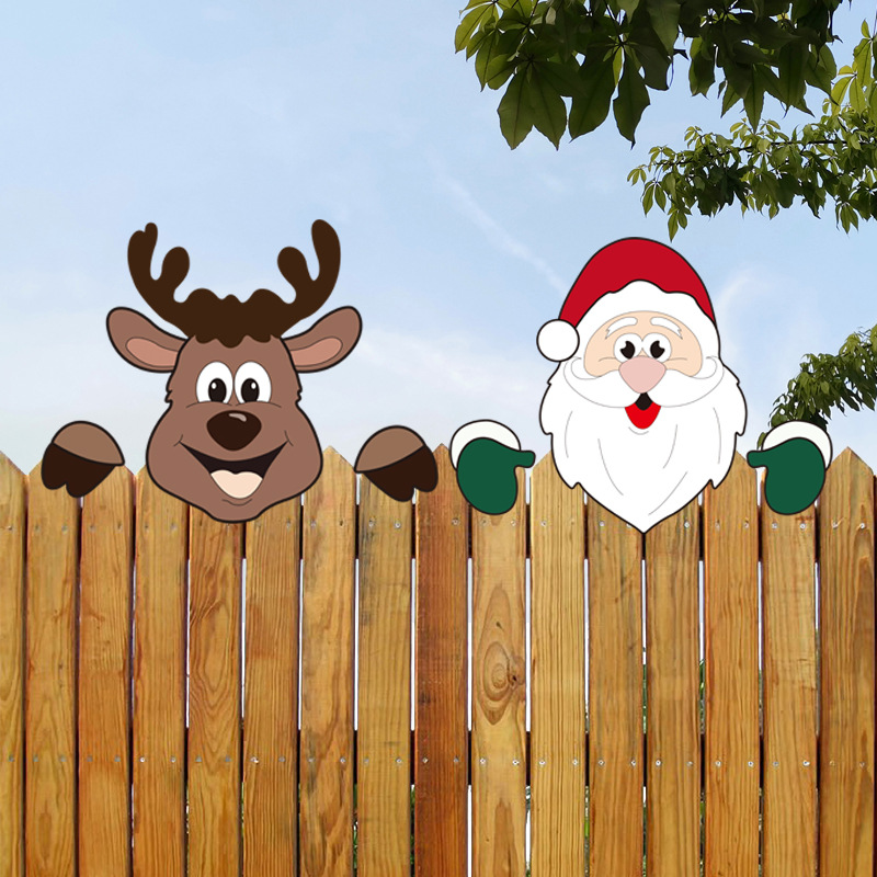 圣诞节插牌装饰爬墙圣诞老人