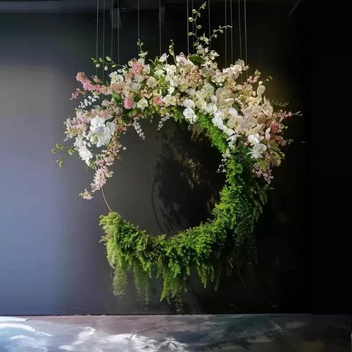 婚庆仿真蝴蝶兰吊顶花环