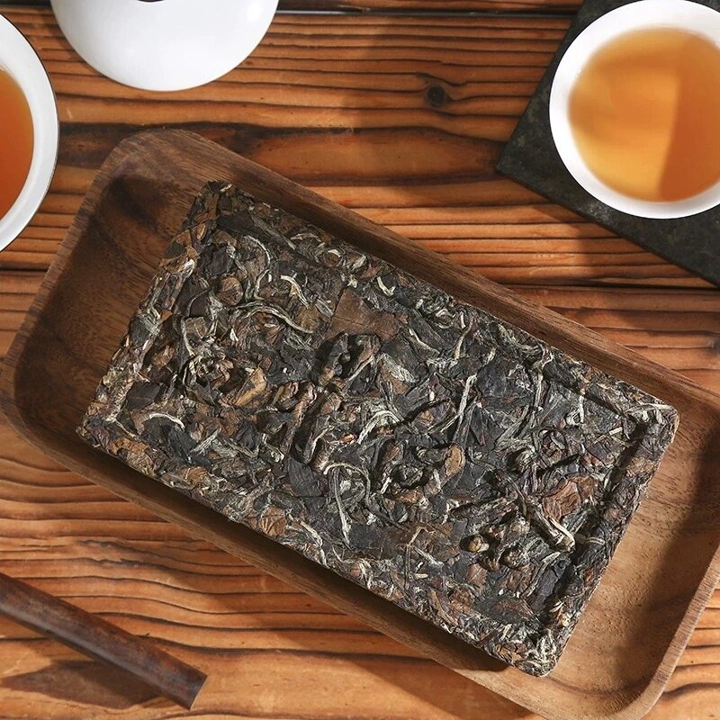 梅自家茶2010年贡眉老茶砖250g日晒梅家收藏款高山古树贡眉纯料
