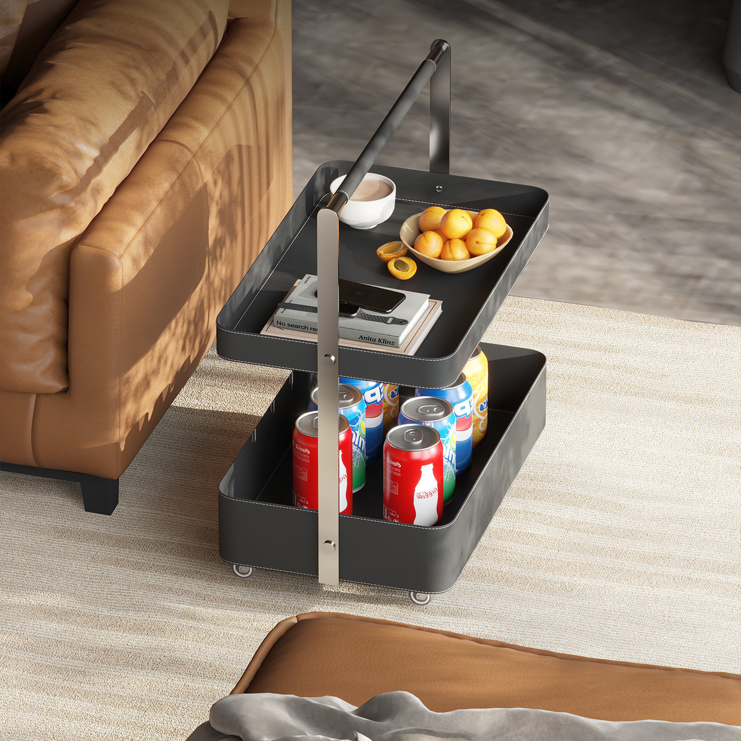 意式极简沙发边几客厅家用可移动小茶几角几小推车置物架收纳架子,住宅家具,移动边几/推车,淘宝优惠券,粉丝福利购,淘宝优惠卷