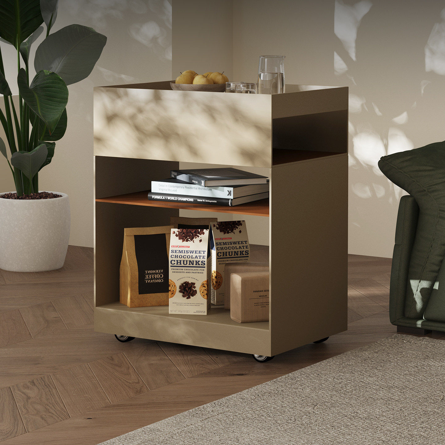 意式轻奢移动沙发边几推车客厅家用多层储物收纳柜带轮小户型茶几,住宅家具,移动边几/推车,淘宝优惠券,粉丝福利购,淘宝优惠卷