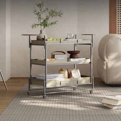 意式极简客厅沙发移动边几