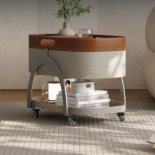 意式轻奢小推车沙发边几