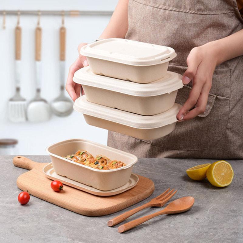 轻食沙拉麻糍打包盒一次性纸浆