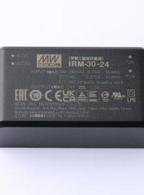 IRM-30-24 电源模块/电源供应器 30W AC-DC PCB安装绿色电源模块