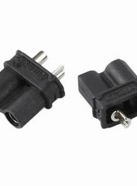 XT30U-F.N.B 插头 XT30U 2芯锂电插头黑色镀镍母头15A