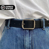 牛仔裤 日本2026新款 针扣皮带男女士潮ins韩版 百搭年轻人简约腰带