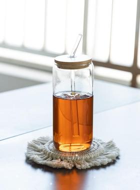 Home Creative Cotton Braid Coaster Handmade Macrame Cup Cush