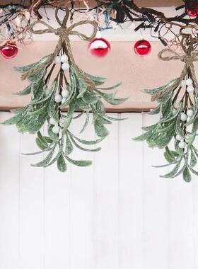 Simulated Mistletoe Branch Christmas Greenery Floral Stems B