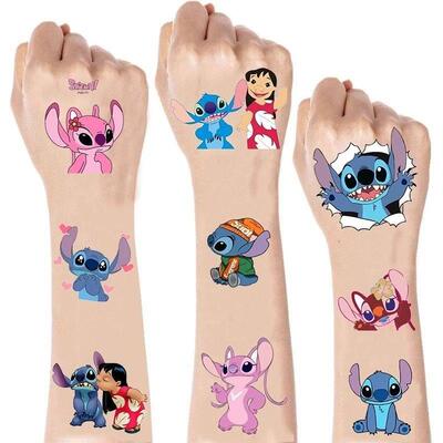 Disney Anime Lilo & Stitch Tattoo Stickers Kawaii Stitch DIY