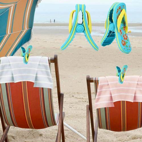2pcs Beach Towel Clips Clothes Pegs Quilt Peg For Laundry Su