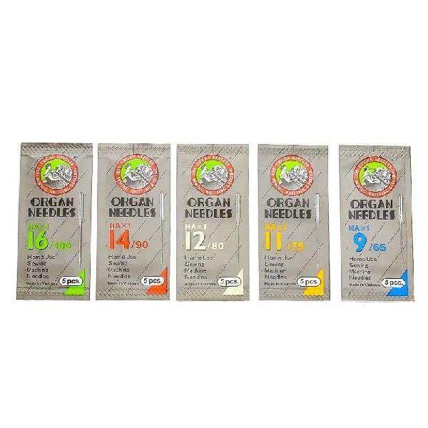 5pcs/Pack of ORGAN Home Sewing Machine Needles HAX1 Stainl