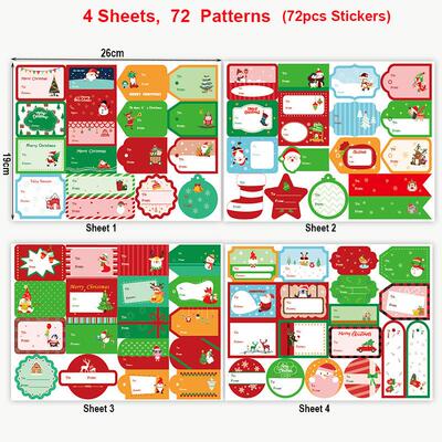 Christmas Stickers Adhesive Sealing Stickers To From Christm