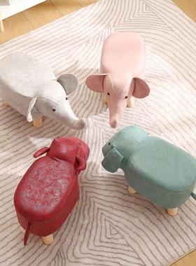 Novelty Animal Footstools Stool Ottoman PU Padded Cushion