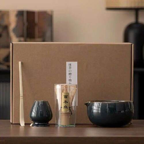 Matcha Whisk Holder 4 Piece Japanese Matcha Powder Kit