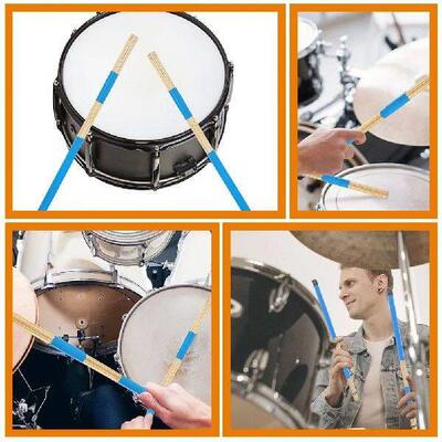 3 Pairs Wooden Drum Brush Bass & Percussion Brushes