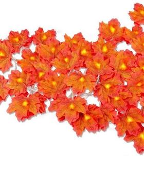 2/3/6M Christmas Decoration Artificial Maple Leaf Leaves LED