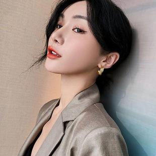 Light Needle luxury earrings studs s925 temperament Silver