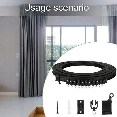 Bendable 5 Meter Curtain Track with Accessories Set for