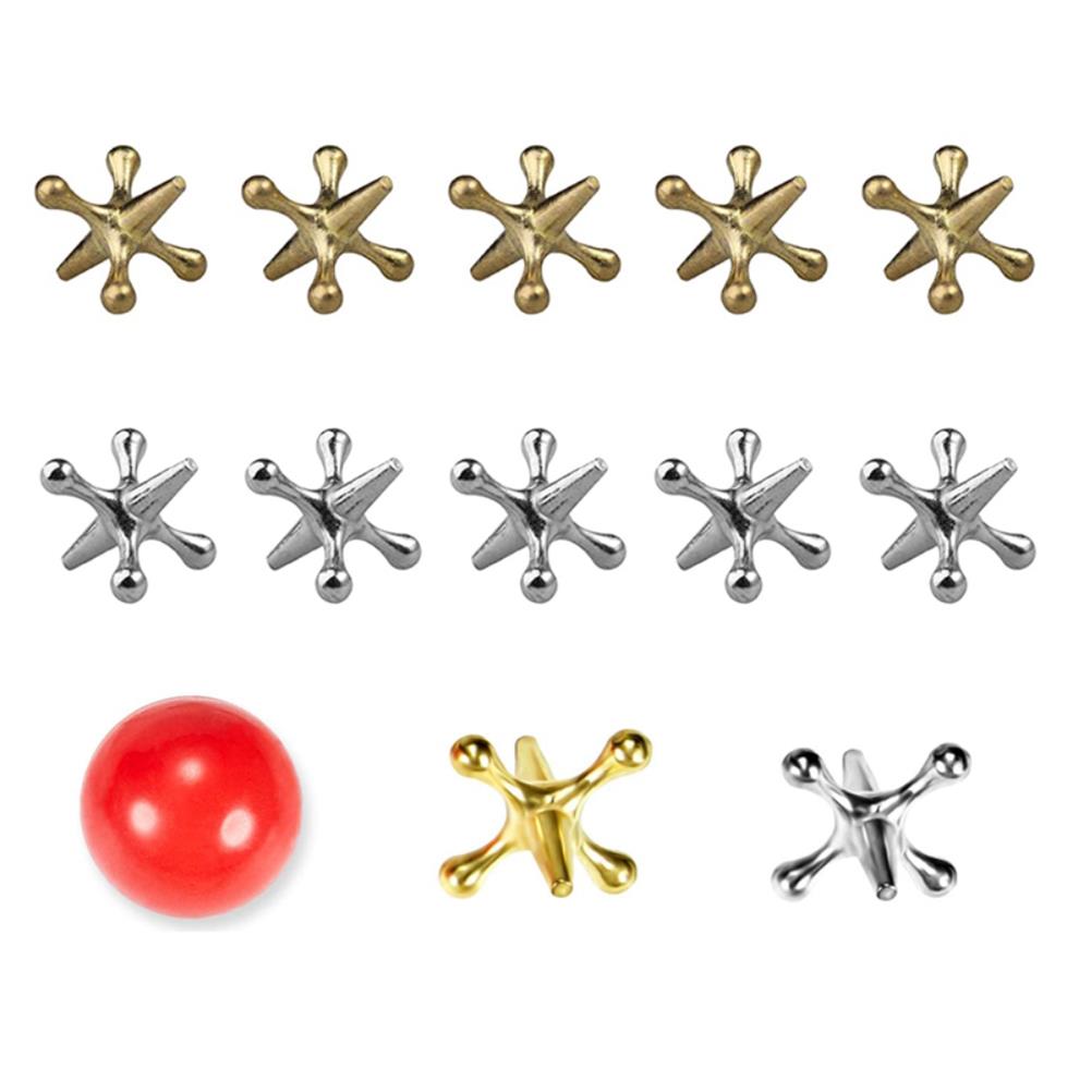 10Set Children Metal Educational Jacks Table Games Catch