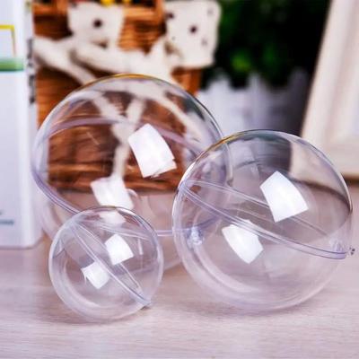Christmas Ornaments Balls DIY Fillable Bauble Plastic Transp