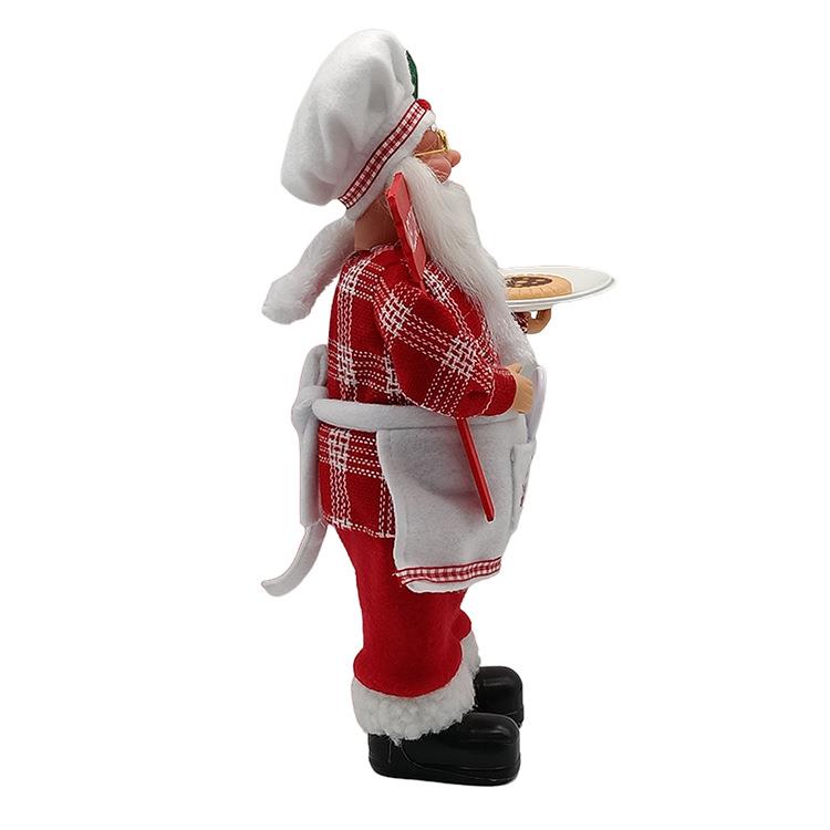 12 inch Christmas Standing Chef Santa Claus Merry Christmas