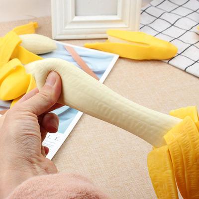 Elastic Spoof Peeling Banana Squishy Fidget Toys Antistress