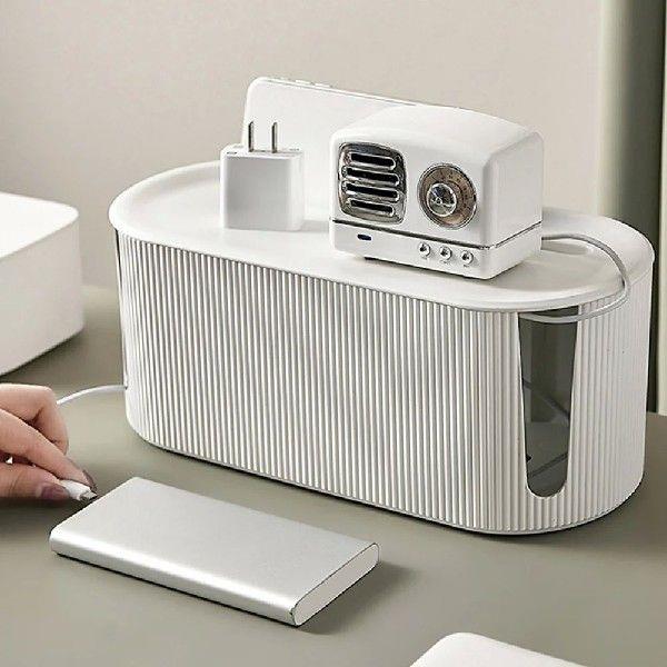 Cable Management Box Organizer Container Strip Protector