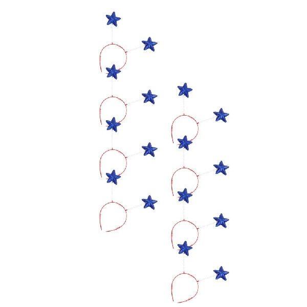 8 Pcs Clothing Pentagram Headband Miss Plastic Alien Hair