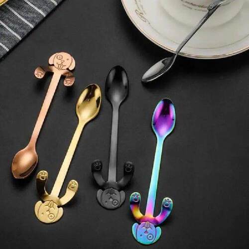 Cute Dog Coffee Spoon Stainless Steel Teaspoon Dessert