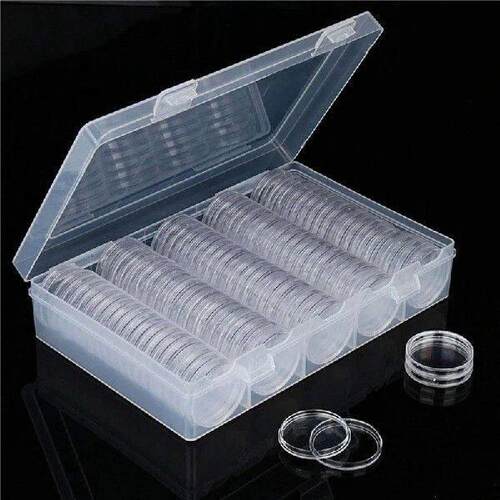 3 Set 30 Mm Coin Capsules Ps Round Coin Holder Case And 6