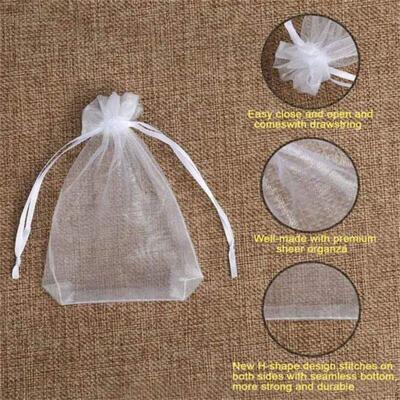 50Pcs Organza Bag Jewelry Packaging Gift Candy Wedding Party
