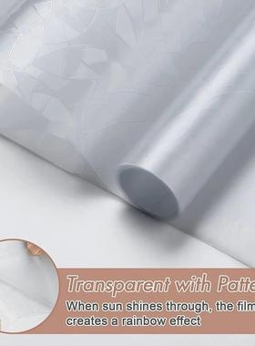 Window Privacy Film Rainbow Static Cling Stained Glass Film