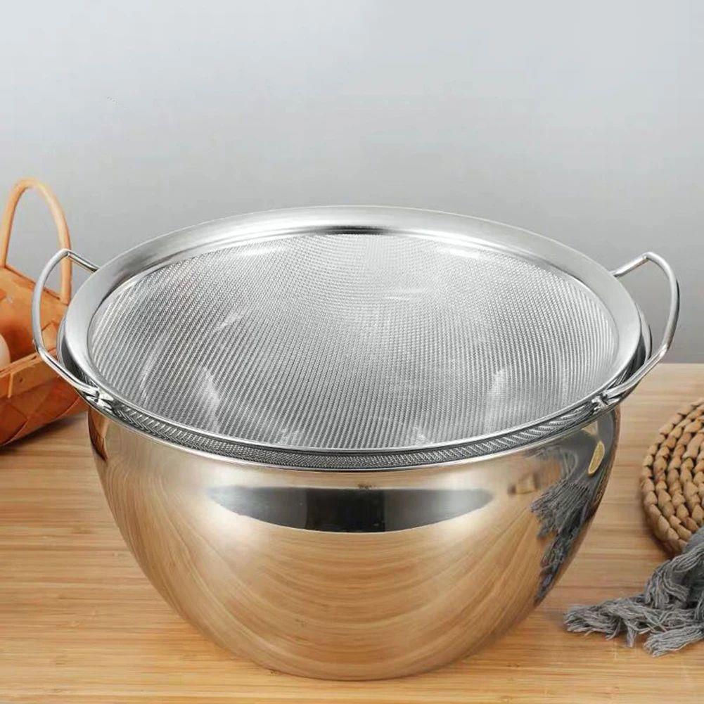 Stainless Steel Fine Mesh Strainer Basket With Double Handl