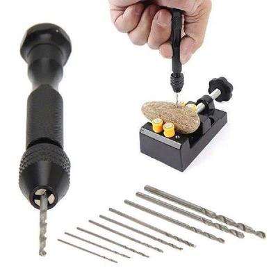 Walnut Rotary Tools Mini Micro Manual Hand Drill Aluminum