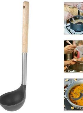 Silicone Spoon Stainless Cookware Wok Utensils Wood Nessie