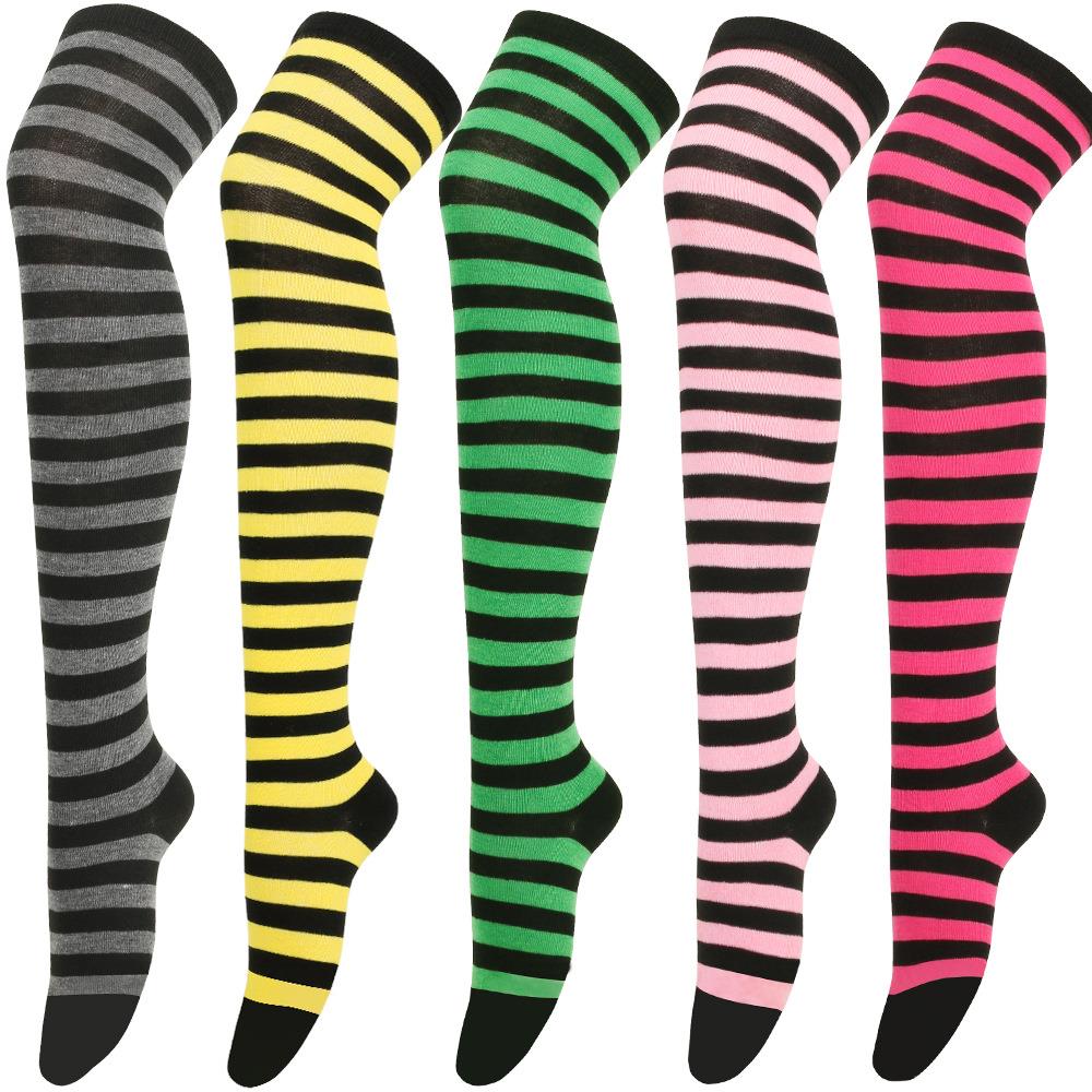 Halloween tall socks cosplay striped socks glove sock set